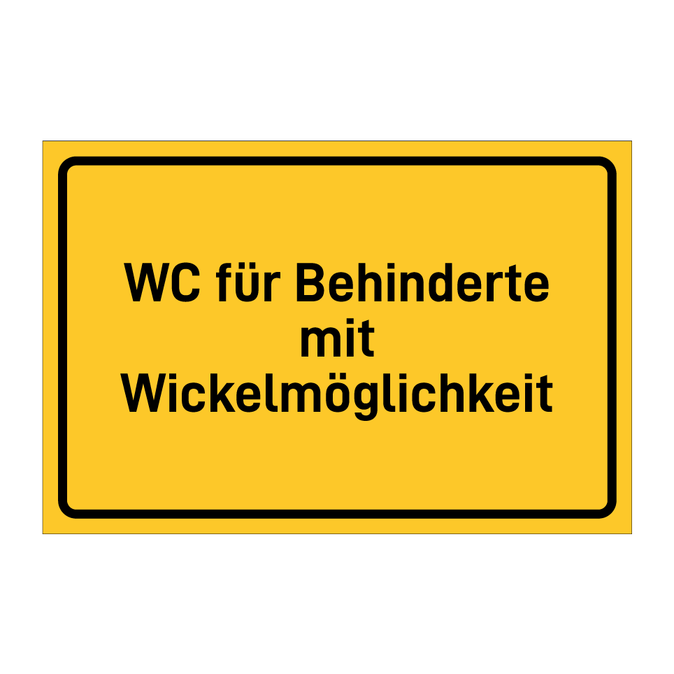 WC für Behinderte mit Wickelmöglichkeit