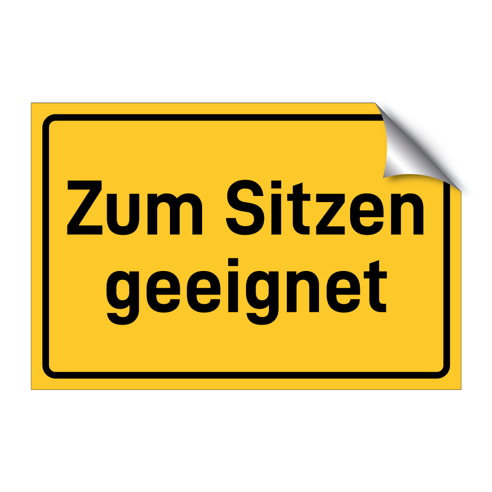 Zum Sitzen geeignet