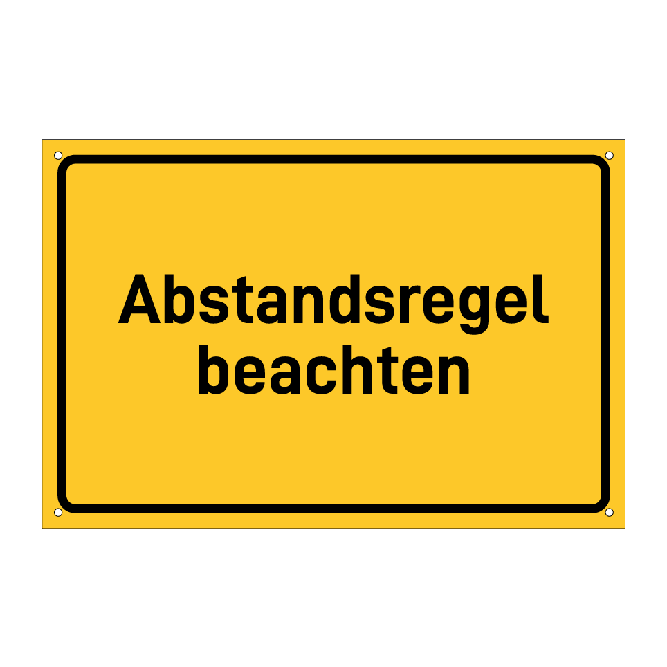 Abstandsregel beachten