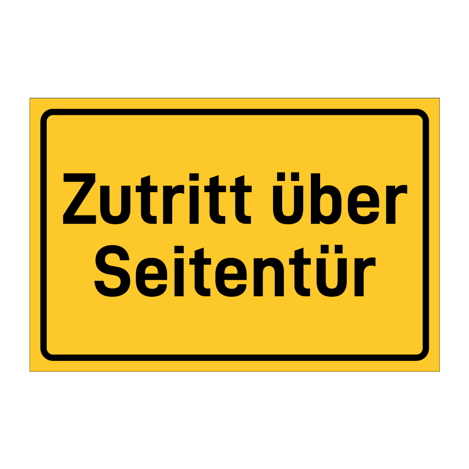Zutritt über Seitentür