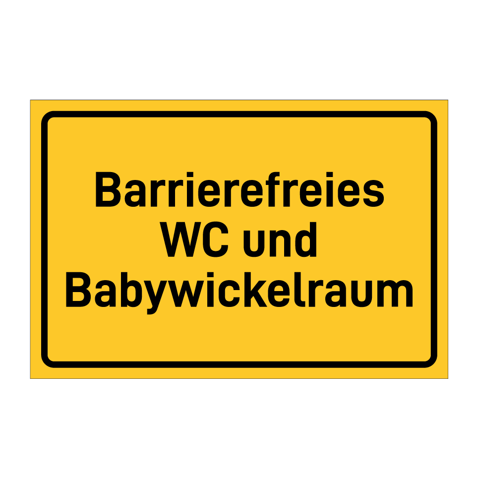 Barrierefreies WC und Babywickelraum