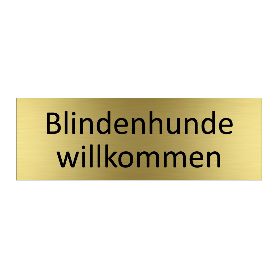 Blindenhunde willkommen