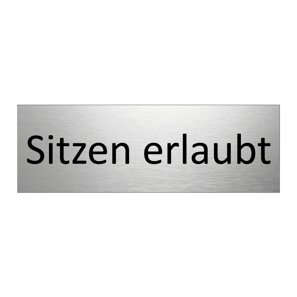 Sitzen erlaubt