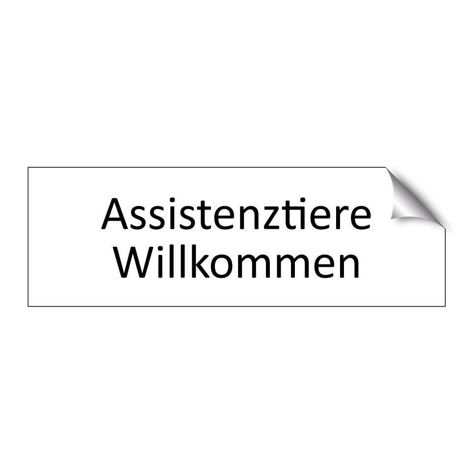 Assistenztiere Willkommen