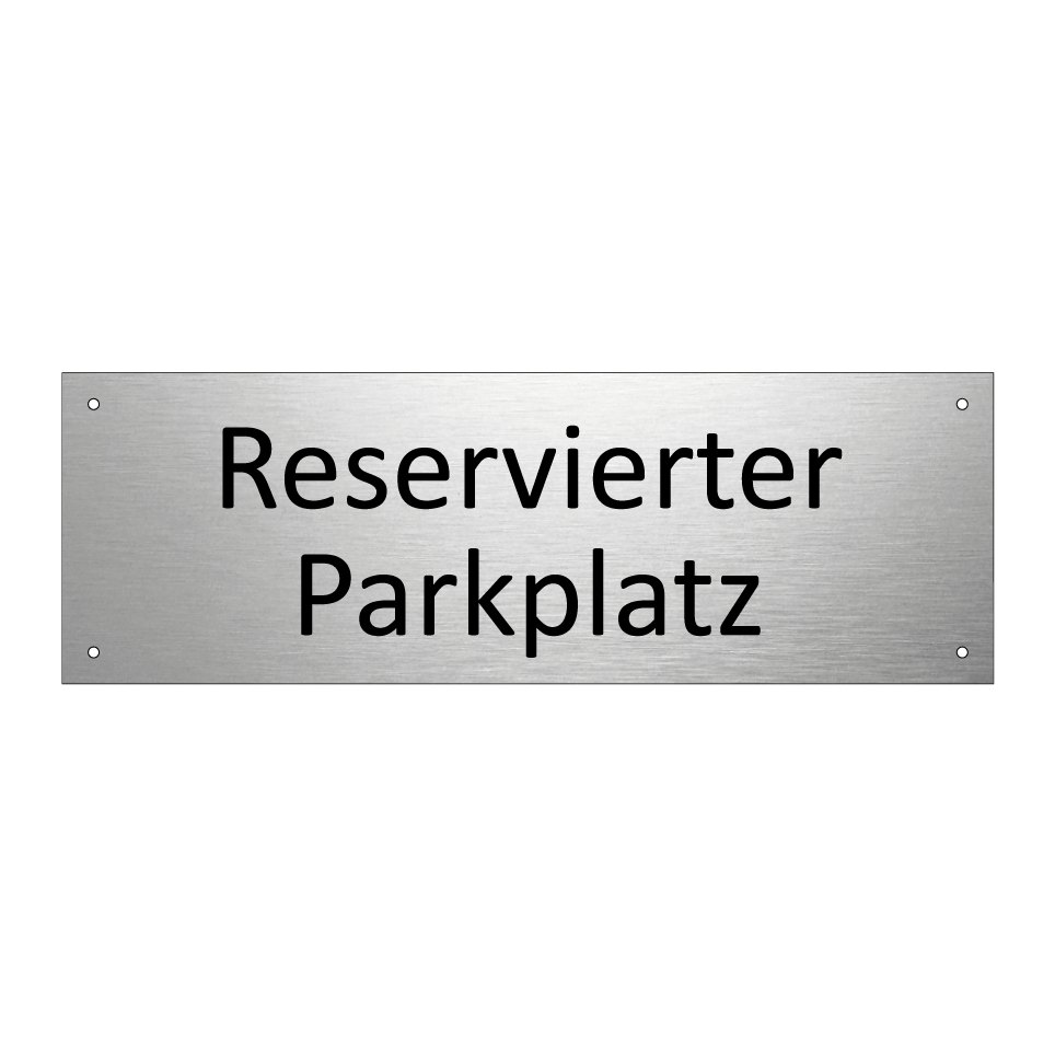 Reservierter Parkplatz