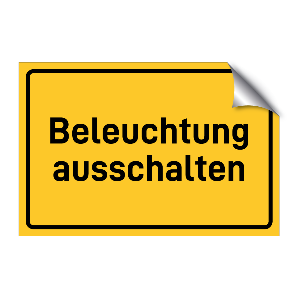 Beleuchtung ausschalten
