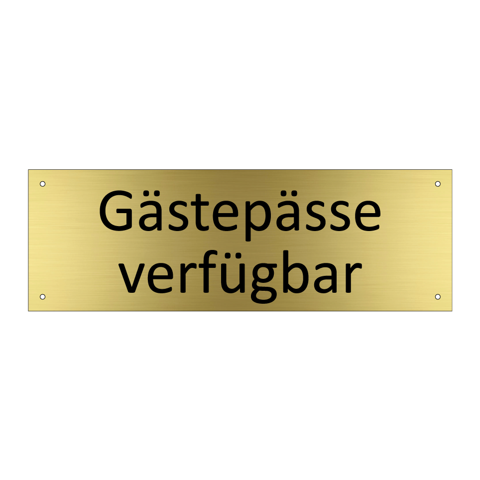 Gästepässe verfügbar