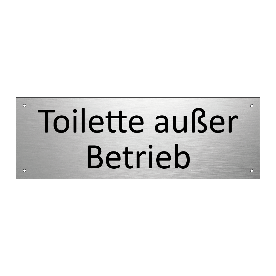 Toilette außer Betrieb