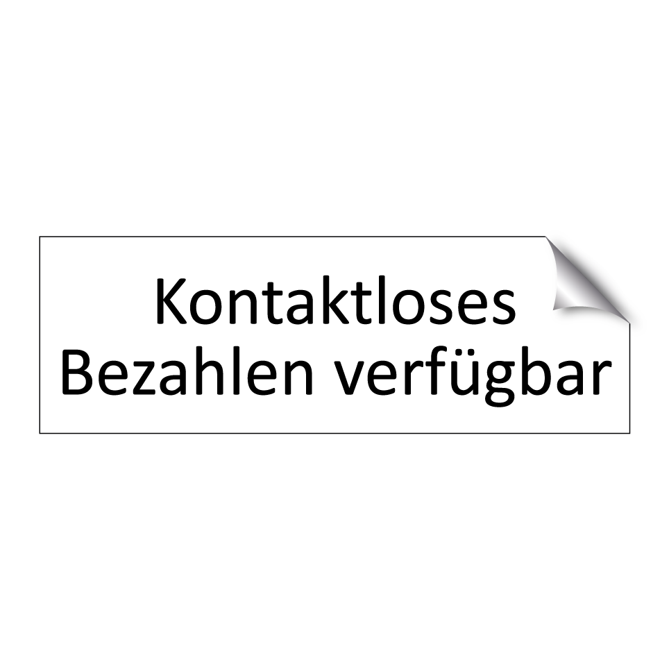 Kontaktloses Bezahlen verfügbar
