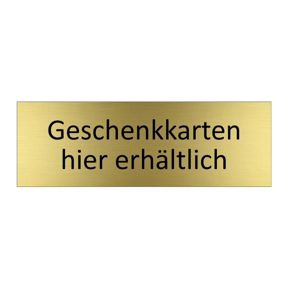Geschenkkarten hier erhältlich