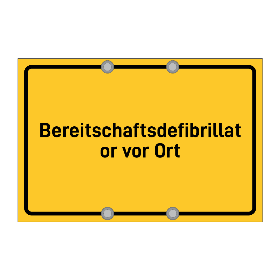 Bereitschaftsdefibrillator vor Ort