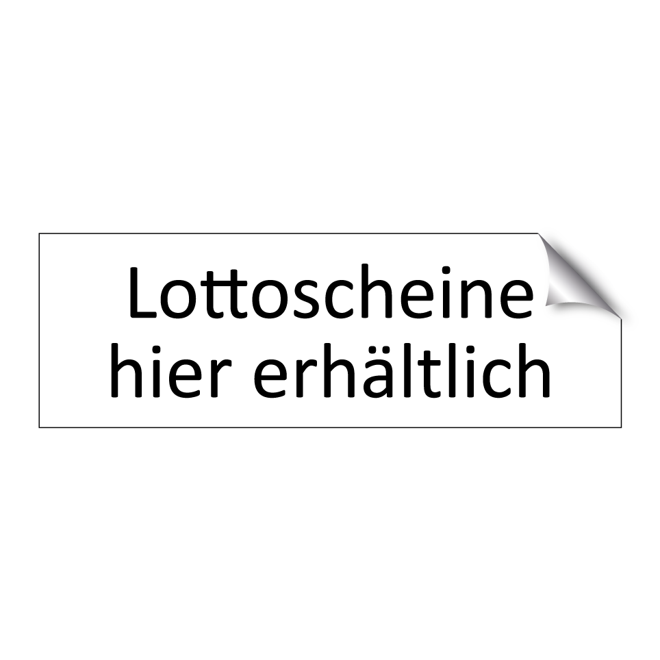 Lottoscheine hier erhältlich