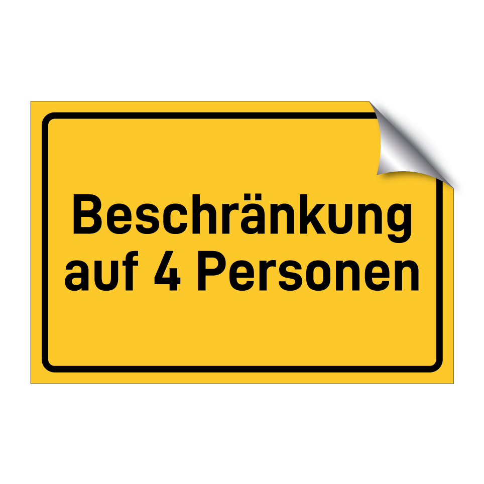 Beschränkung auf 4 Personen