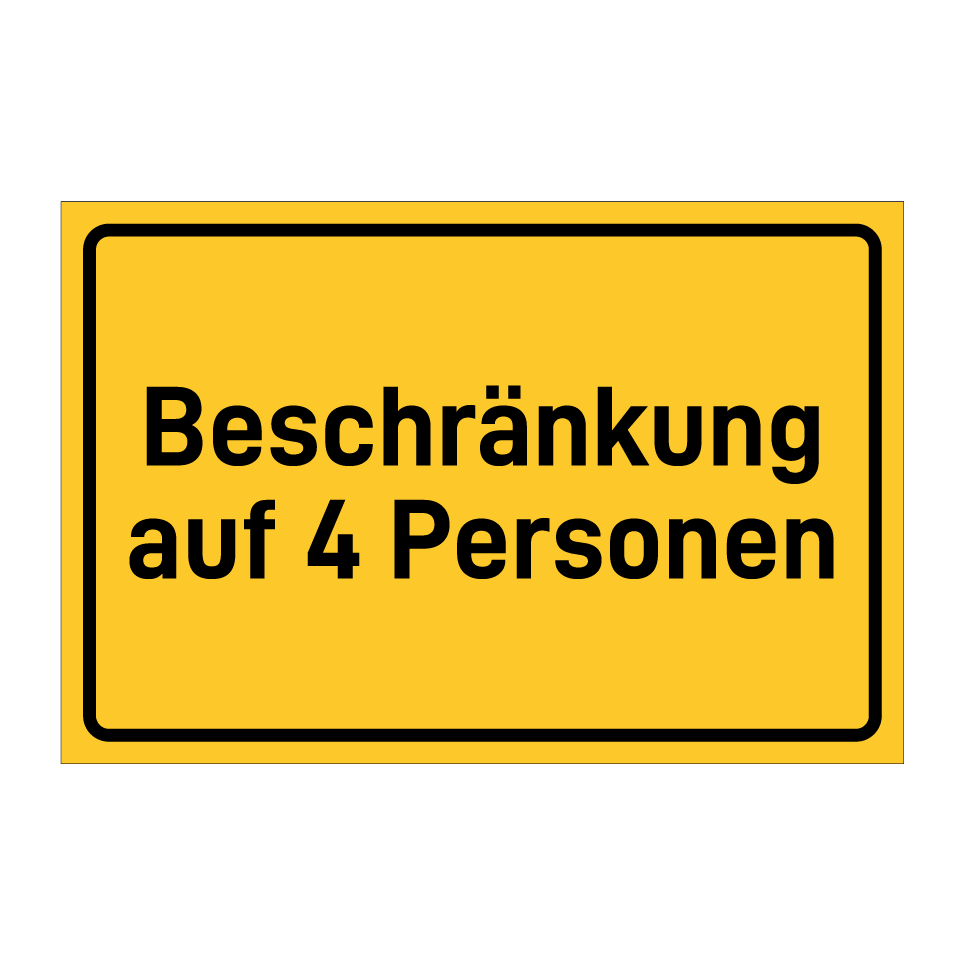 Beschränkung auf 4 Personen