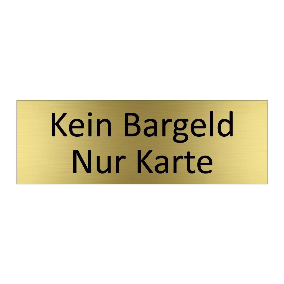 Kein Bargeld Nur Karte