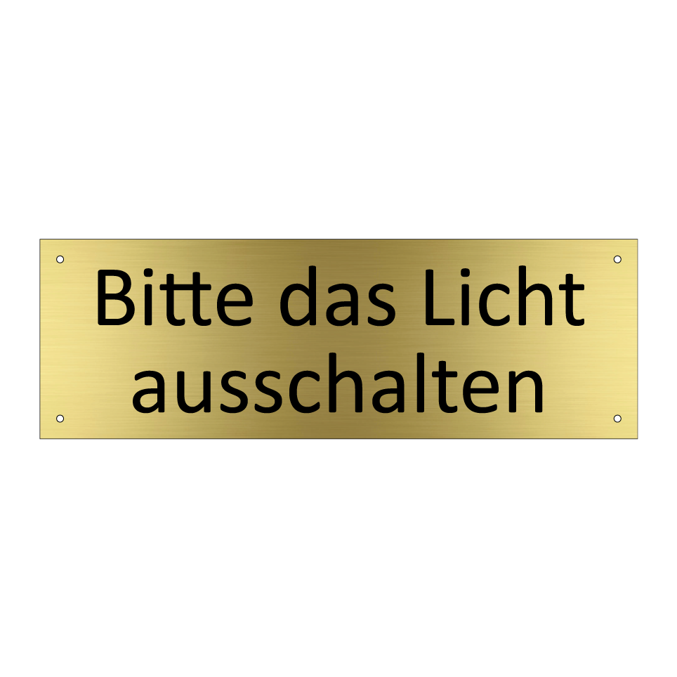 Bitte das Licht ausschalten