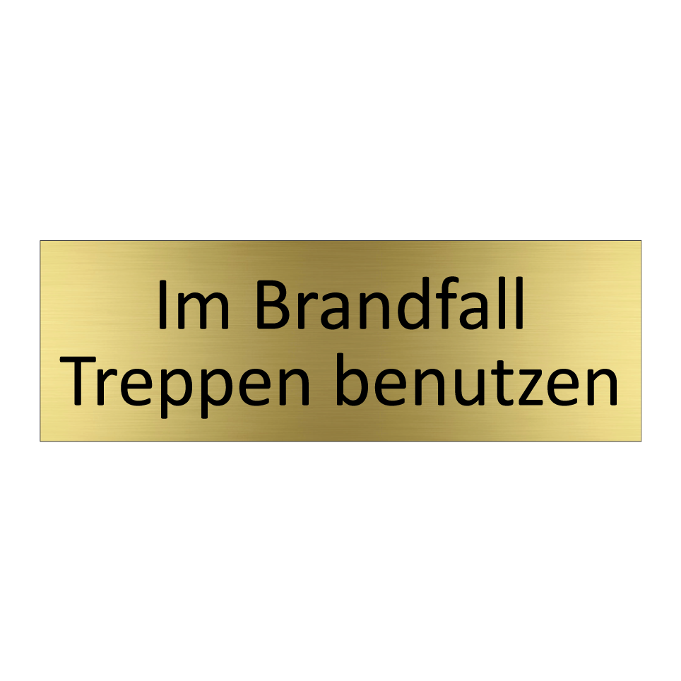 Im Brandfall Treppen benutzen