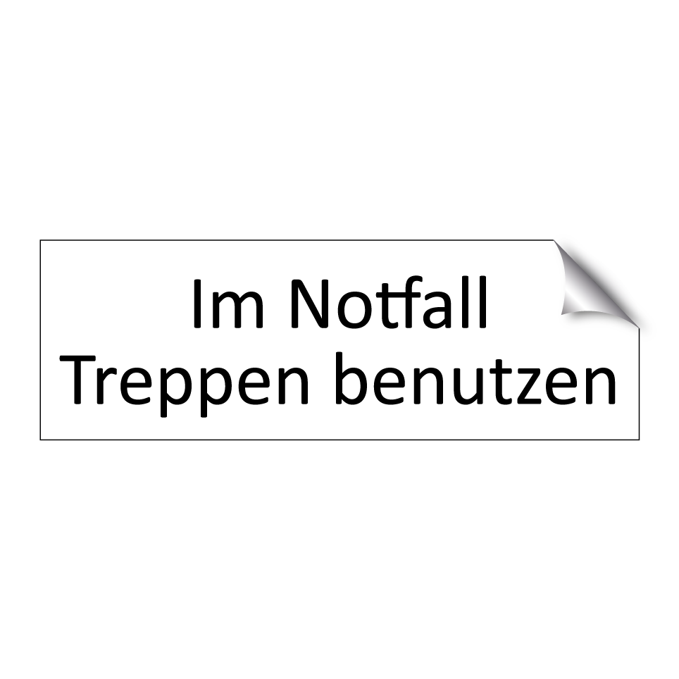 Im Notfall Treppen benutzen