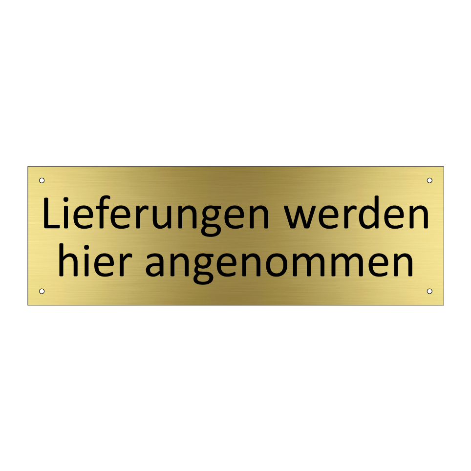 Lieferungen werden hier angenommen