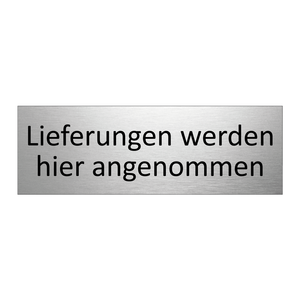 Lieferungen werden hier angenommen