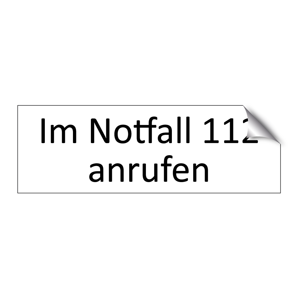 Im Notfall 112 anrufen