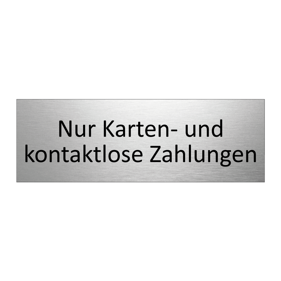 Nur Karten- und kontaktlose Zahlungen