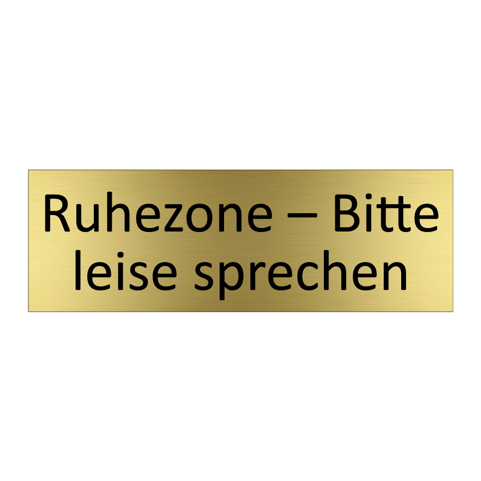 Ruhezone – Bitte leise sprechen