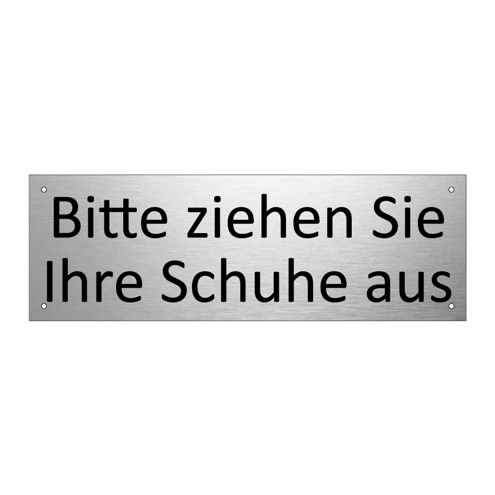 Bitte ziehen Sie Ihre Schuhe aus