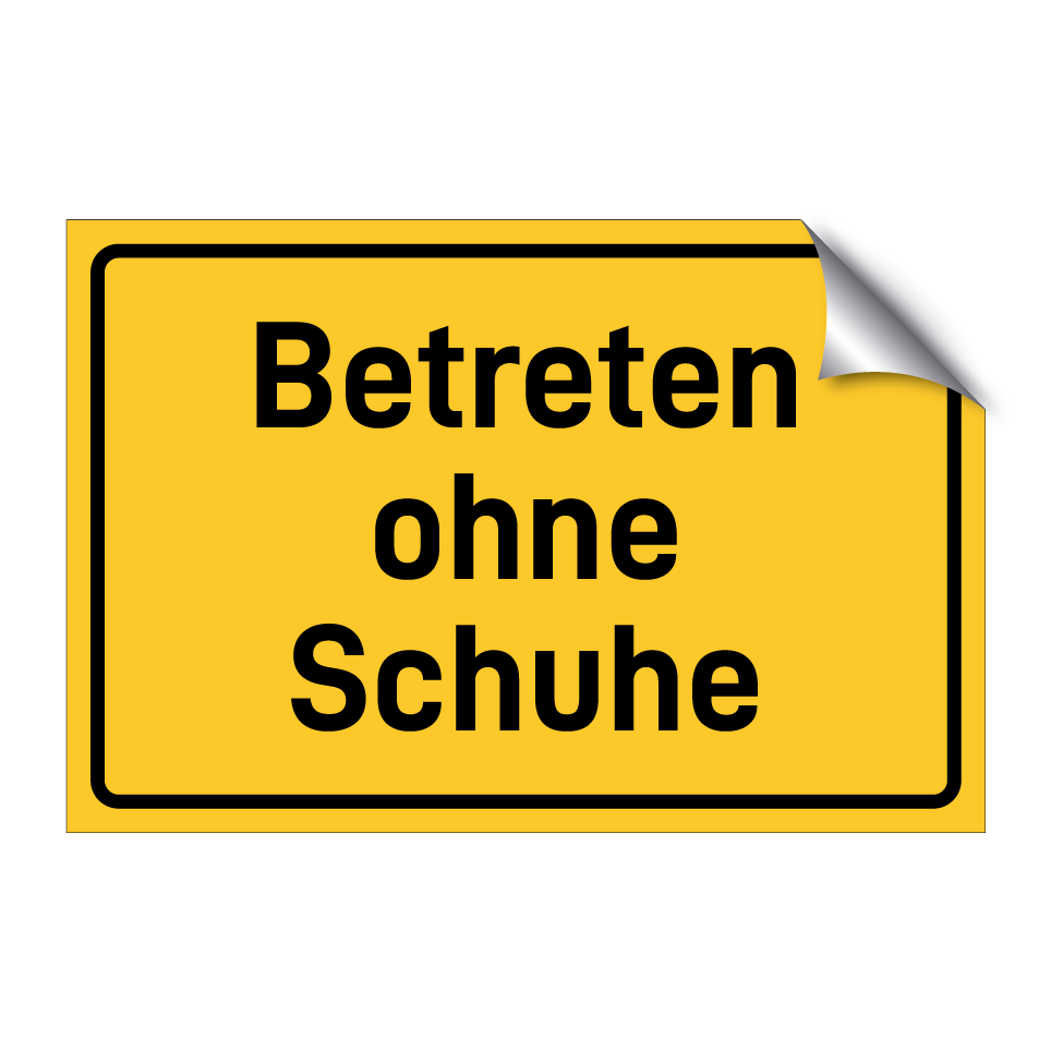 Betreten ohne Schuhe