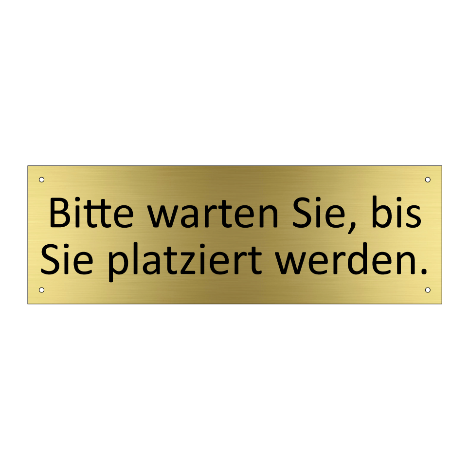 Bitte warten Sie, bis Sie platziert werden.