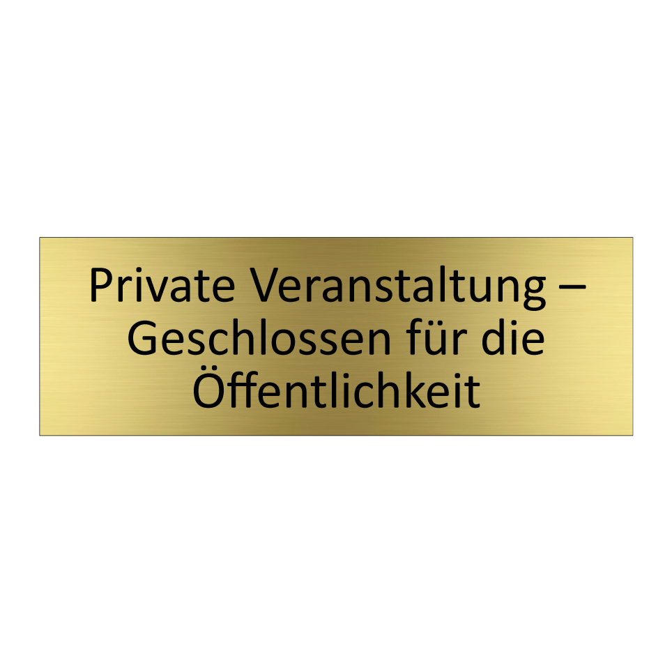 Private Veranstaltung – Geschlossen für die Öffentlichkeit