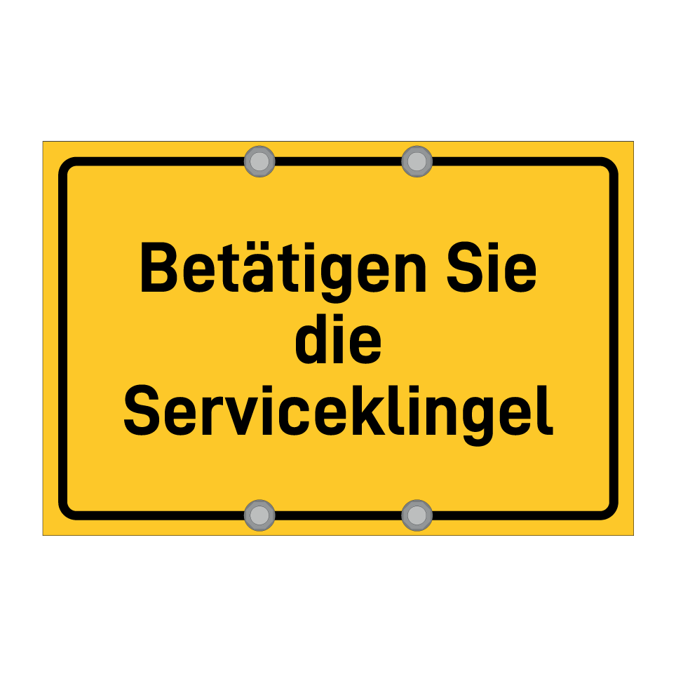 Betätigen Sie die Serviceklingel