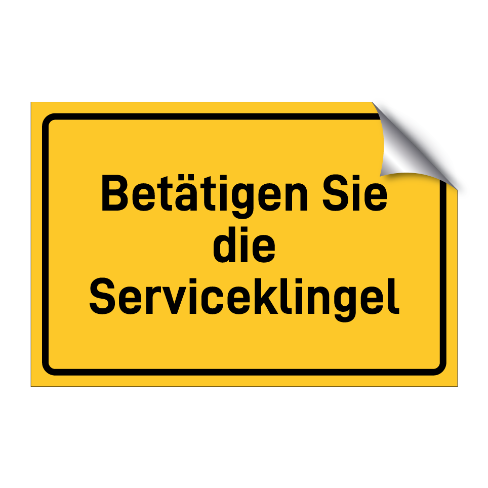 Betätigen Sie die Serviceklingel