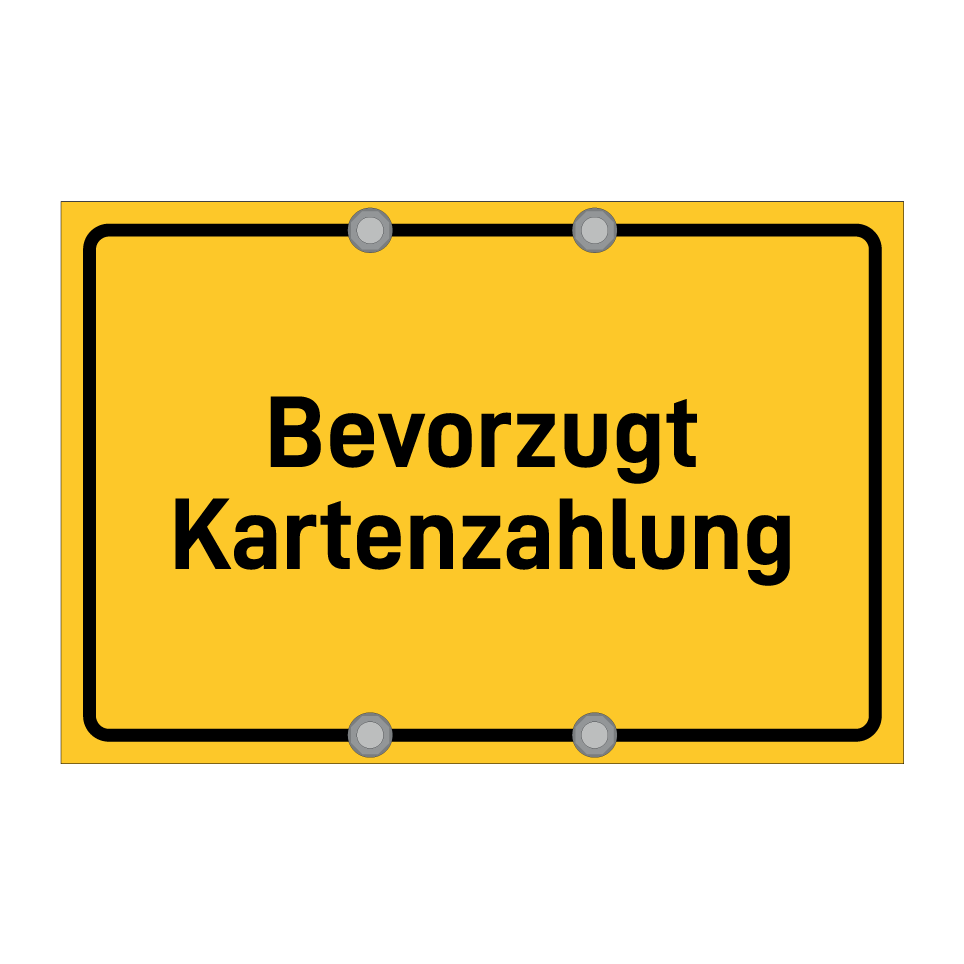 Bevorzugt Kartenzahlung