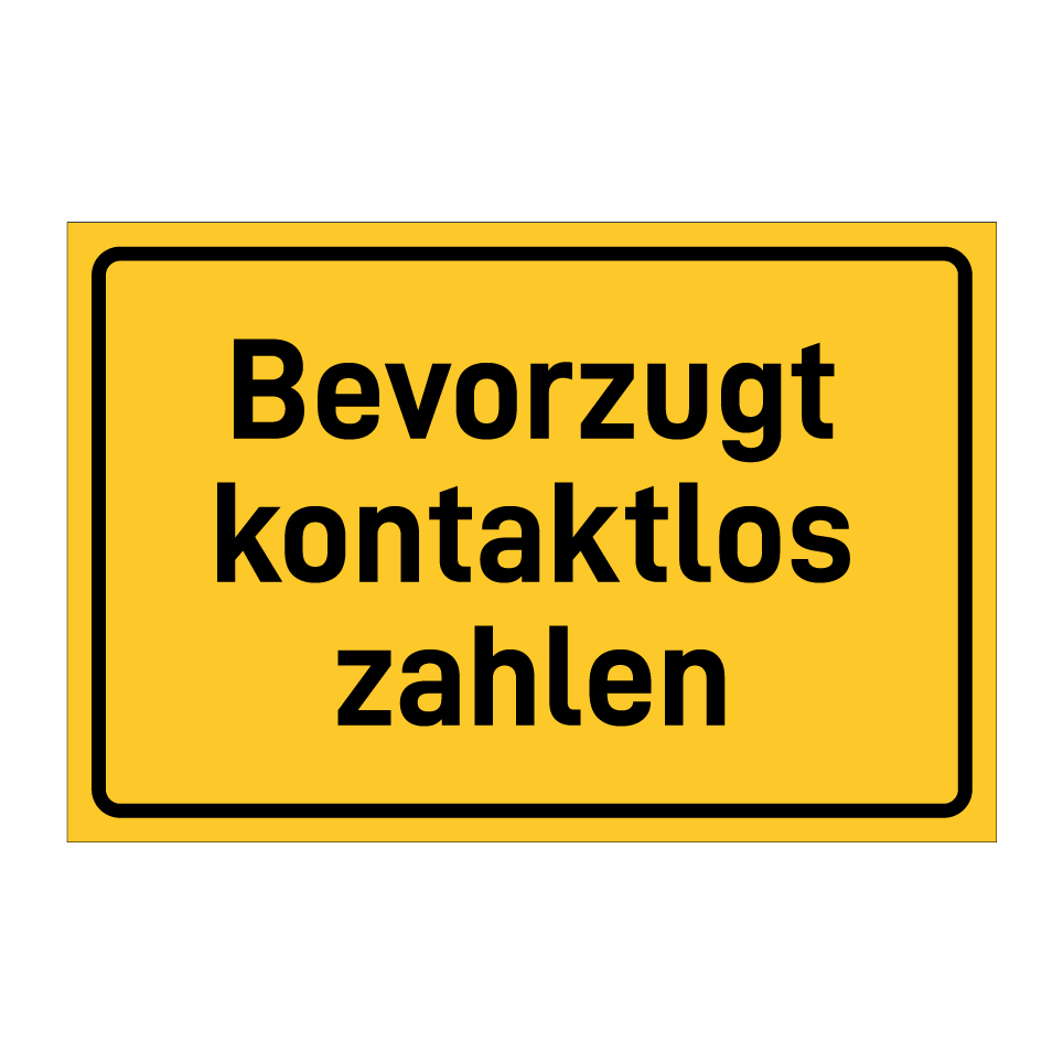 Bevorzugt kontaktlos zahlen