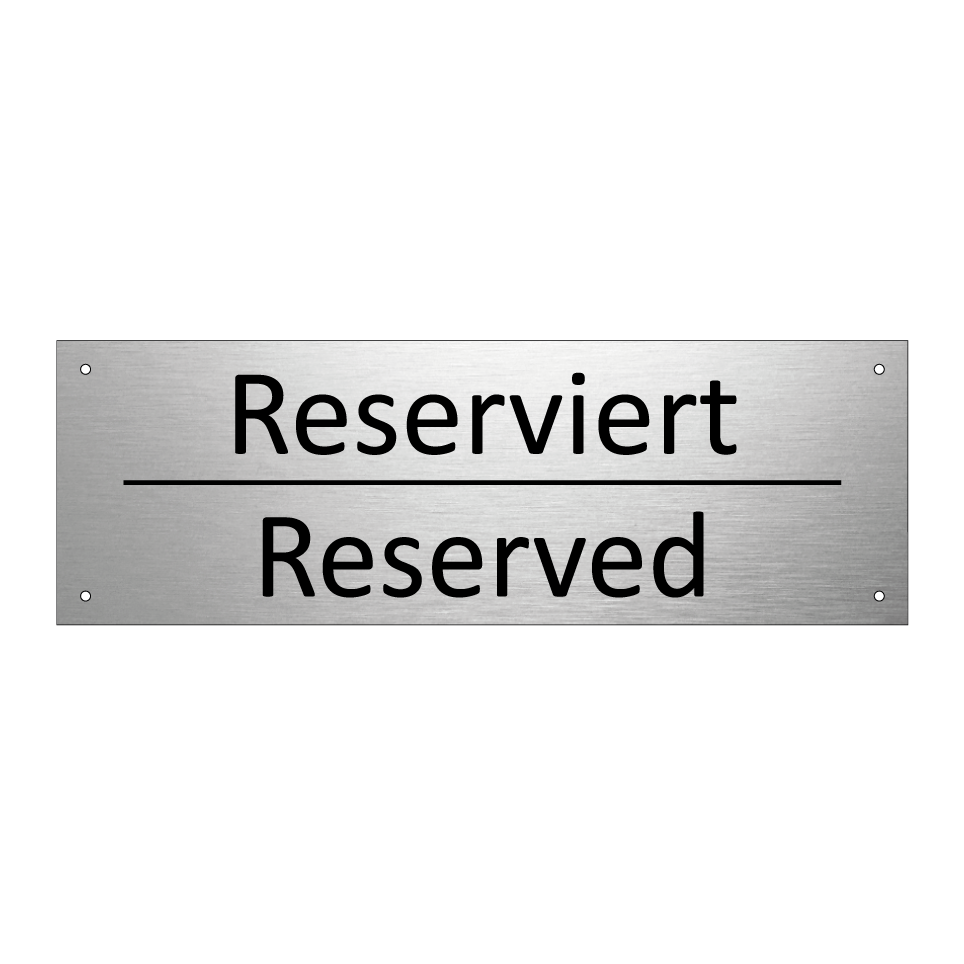 Reserviert - Reserved