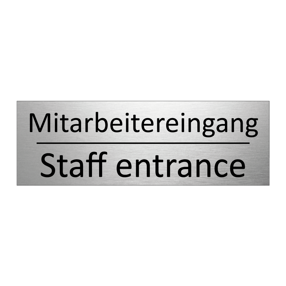 Mitarbeitereingang - Staff entrance