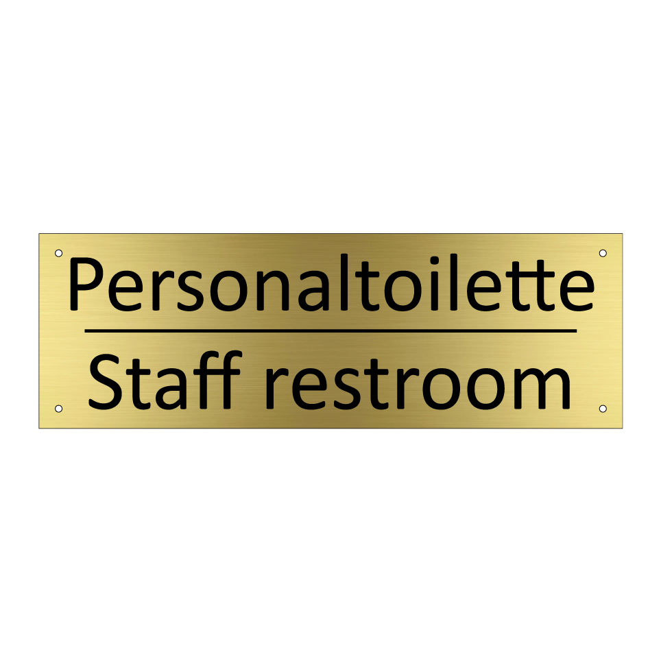 Personaltoilette - Staff restroom