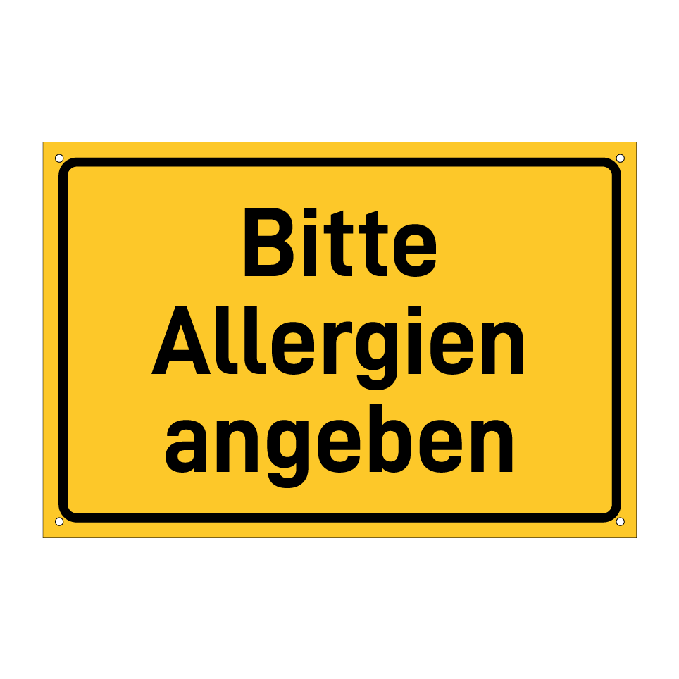 Bitte Allergien angeben