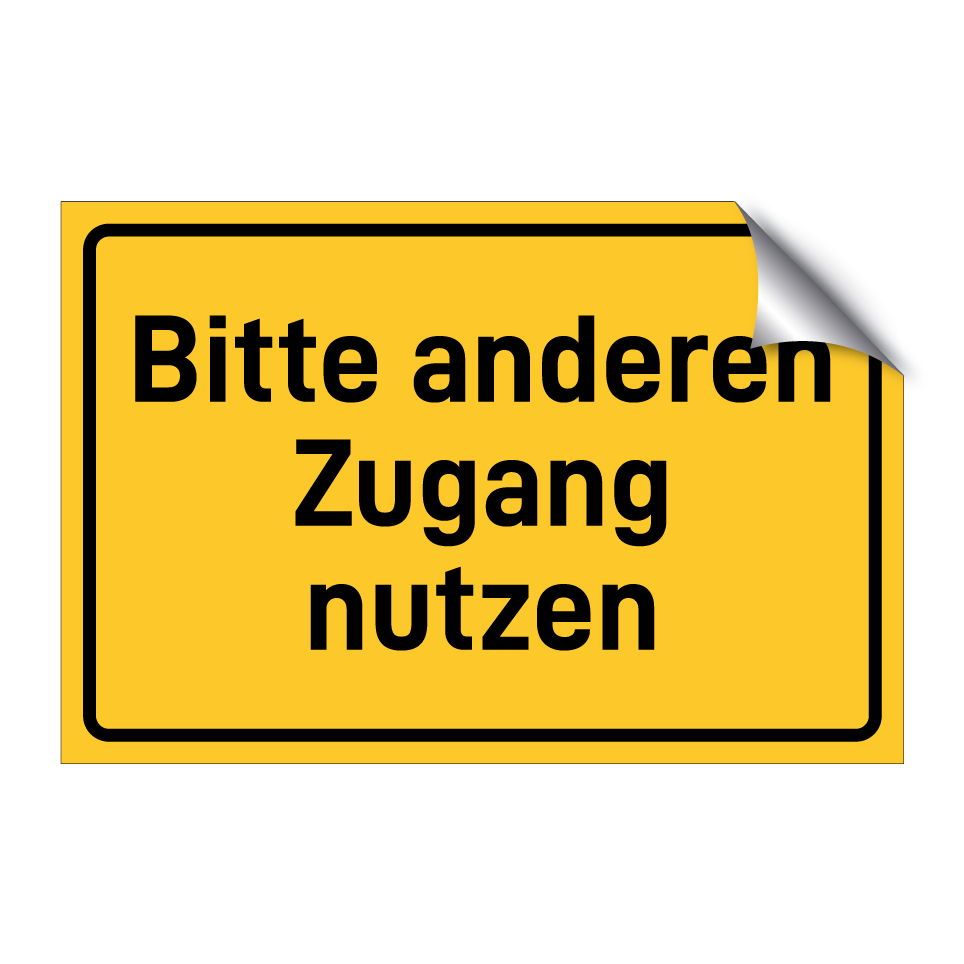 Bitte anderen Zugang nutzen