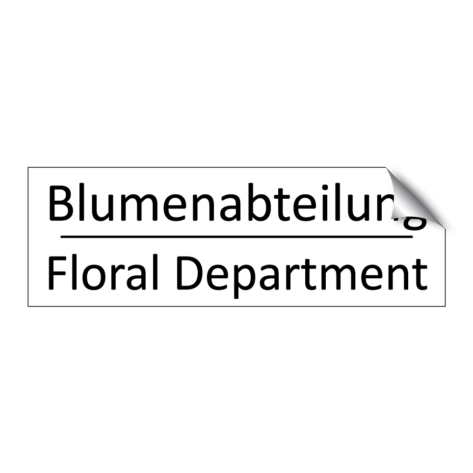 Blumenabteilung - Floral Department