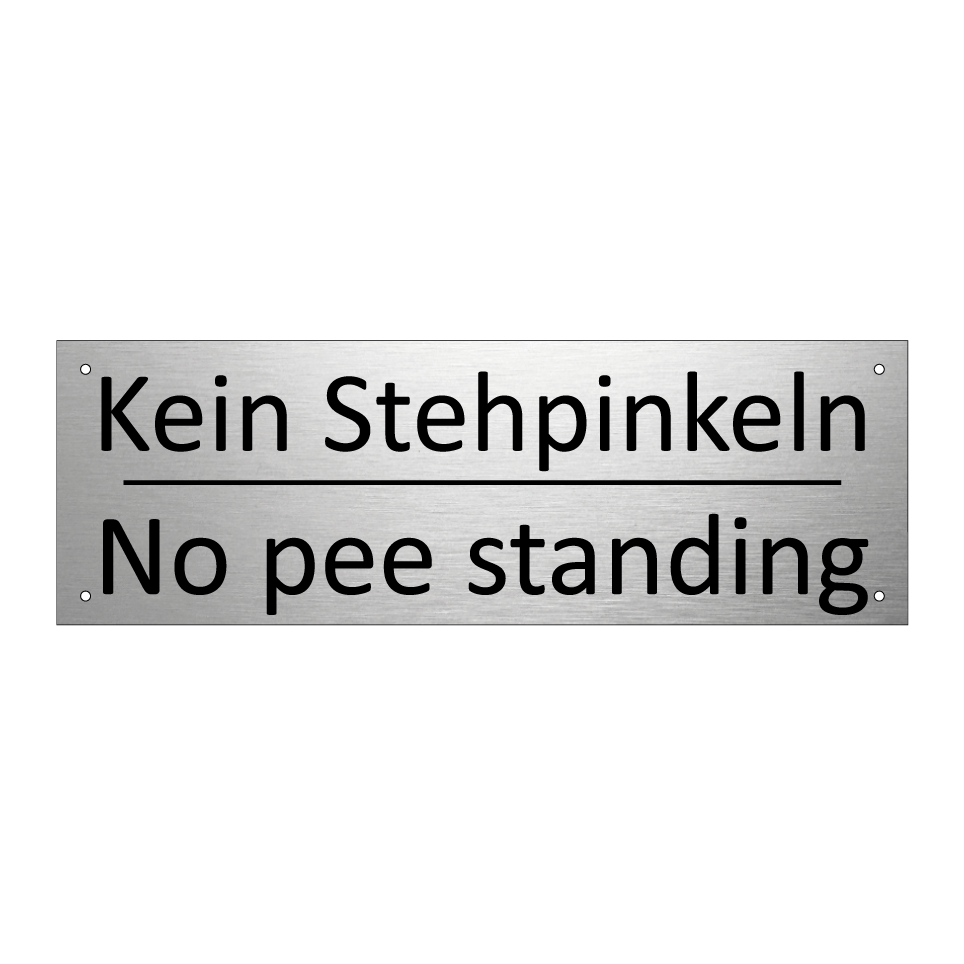 Kein Stehpinkeln - No pee standing