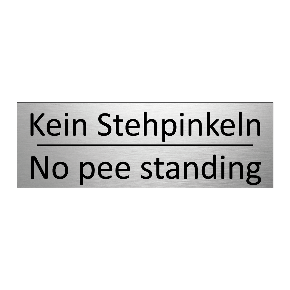 Kein Stehpinkeln - No pee standing