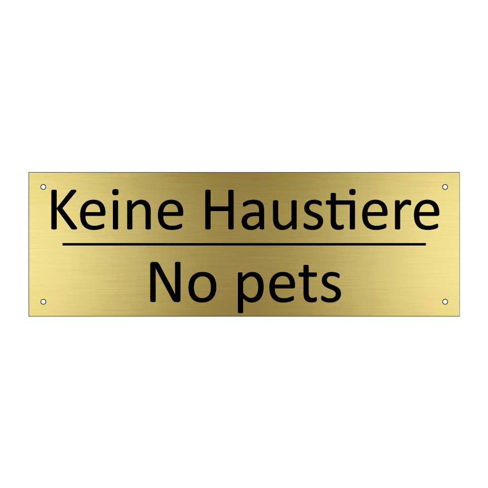 Keine Haustiere - No pets