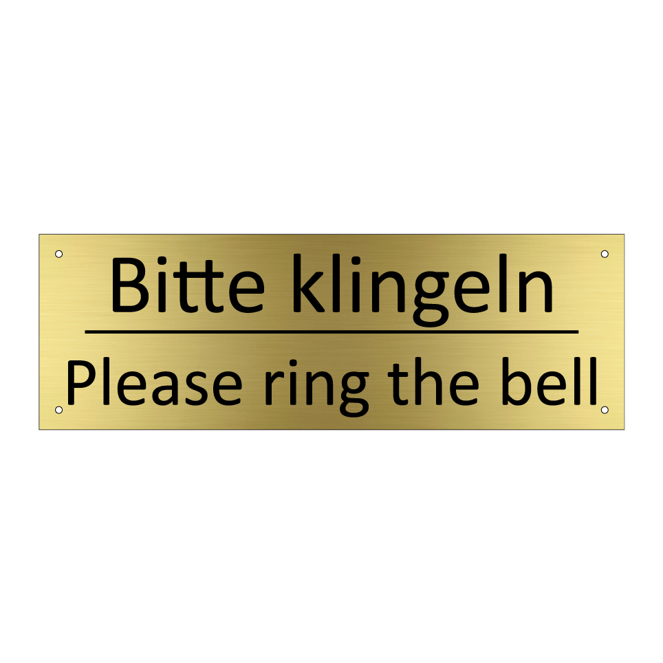 Bitte klingeln - Please ring the bell