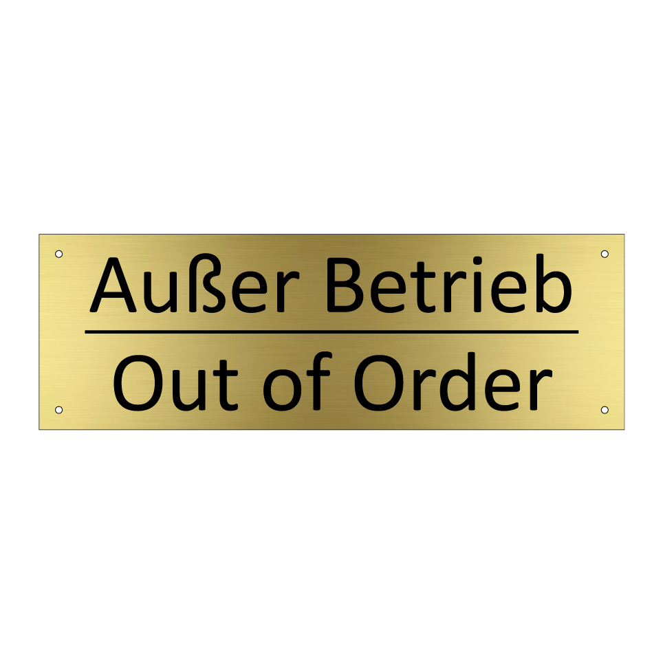 Außer Betrieb - Out of Order