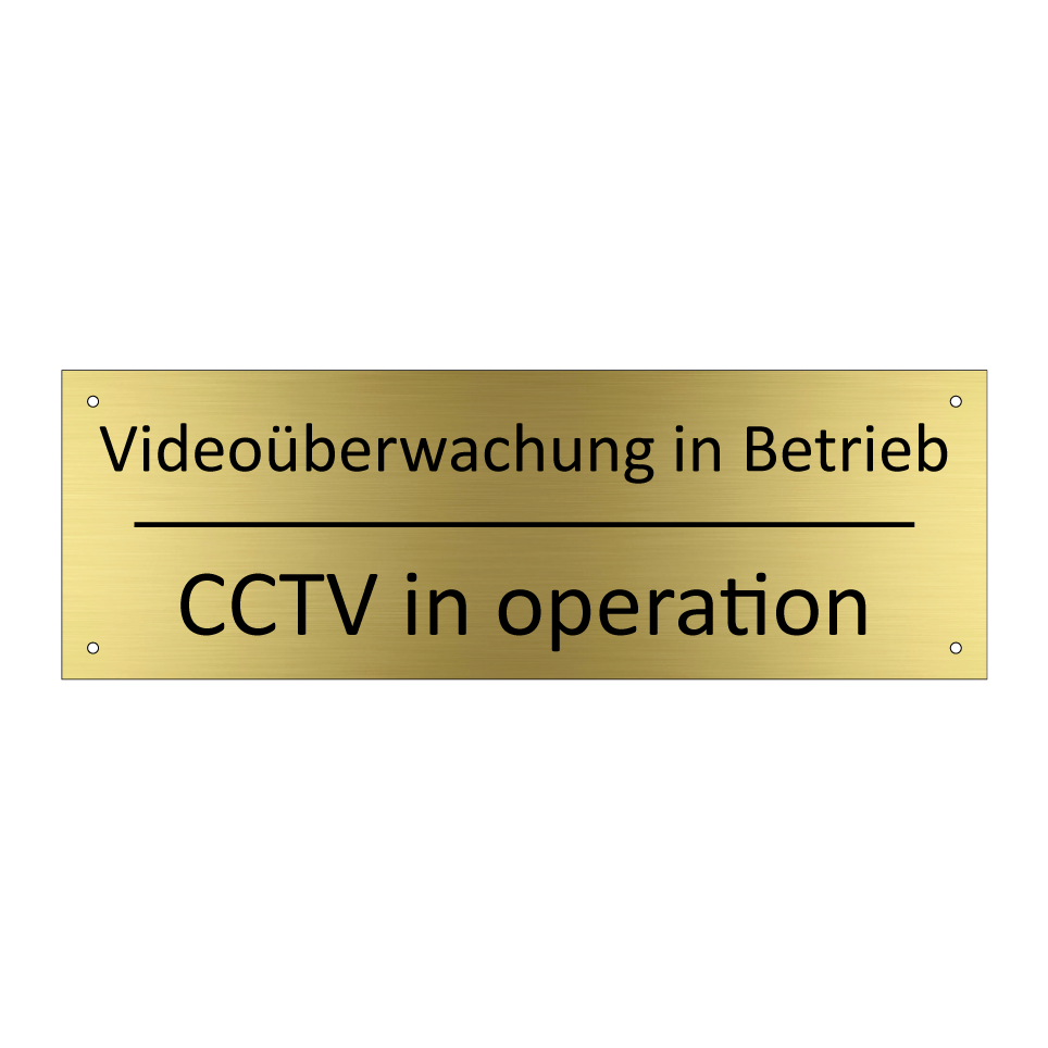 Videoüberwachung in Betrieb - CCTV in operation