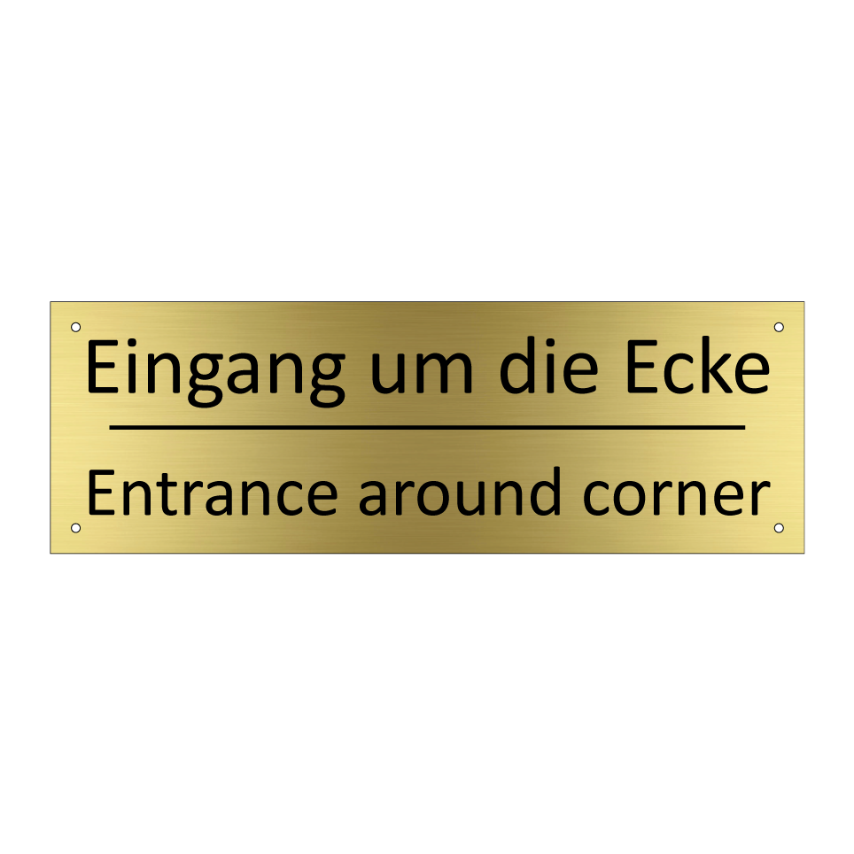 Eingang um die Ecke - Entrance around corner