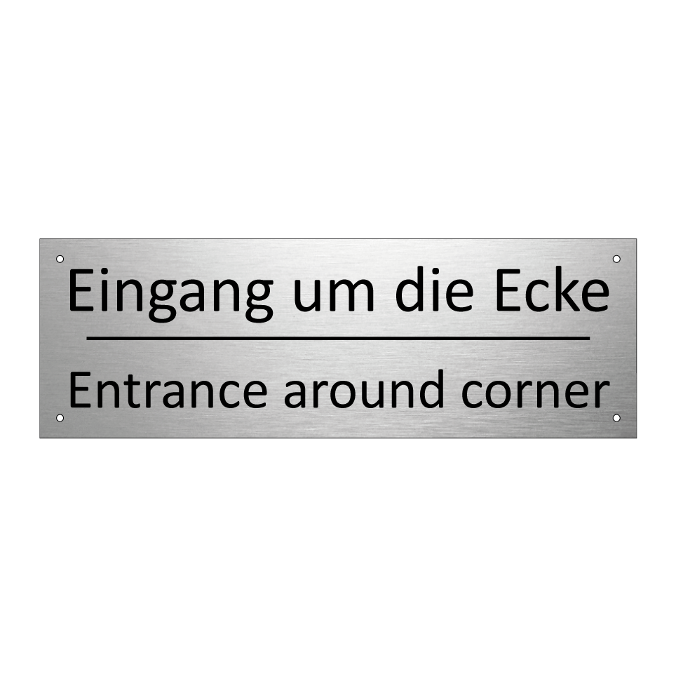 Eingang um die Ecke - Entrance around corner