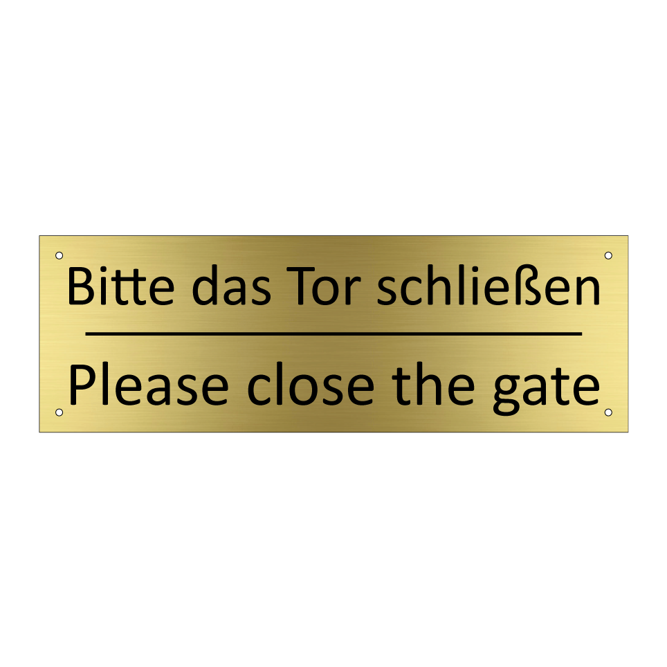 Bitte das Tor schließen - Please close the gate